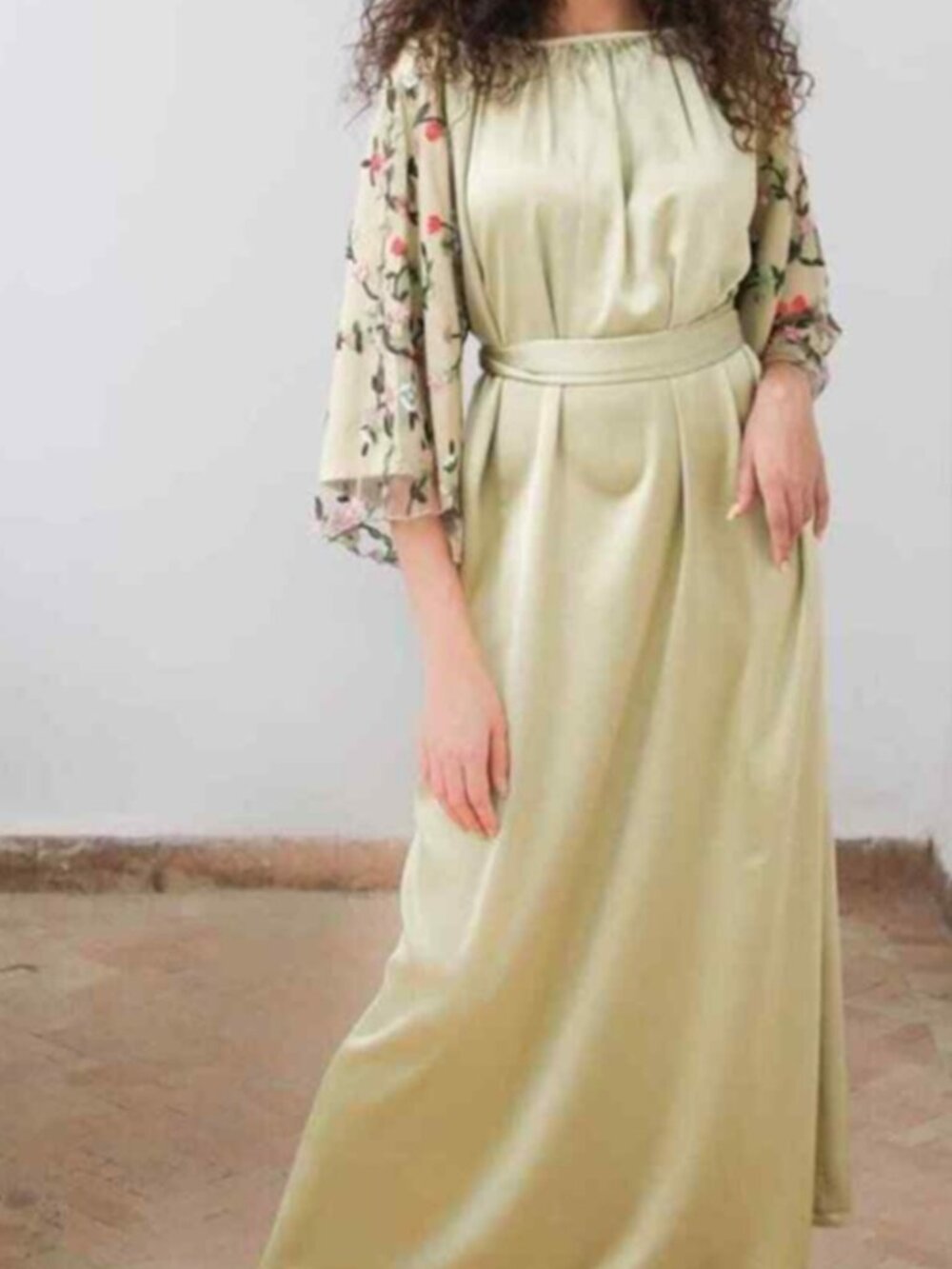 PODUR Garden Abaya | Elegant Embroidered Modest Maxi Dress | Size 56 | New